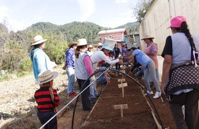 2. Desarrollo comunitario y ecotecnias Las familias que se encuentran en la parte alta de la cuenca, construyen bajo la guía del equipo de Procuenca las ecotecnias que mejoran su calidad de vida y protegen el medio ambiente.